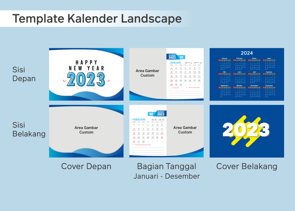 Kalender meja custom revo print online