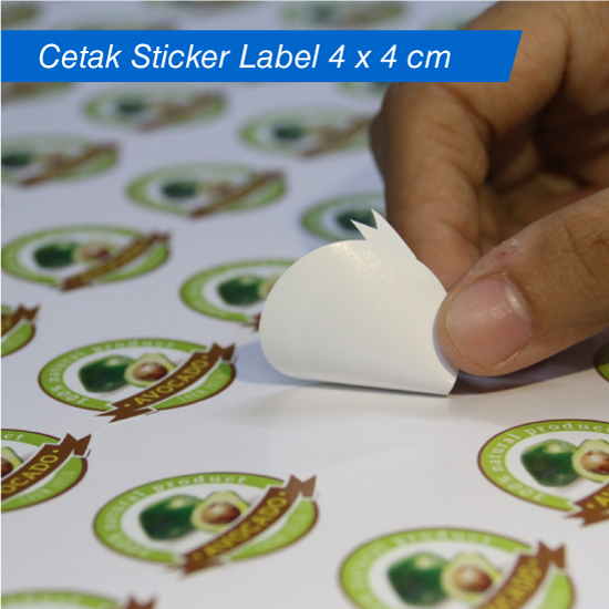 Cetak Sticker Label Per A3 (Ukuran 4 x 4 cm) | Revo Print Online