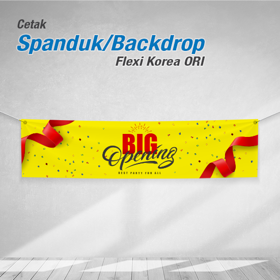 Cetak Spanduk Backdrop Flexi Korea Ori 440 Gsm Revo Print