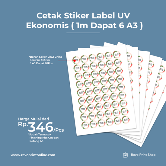 Cetak Stiker  Vinyl UV Per  Meter  Revo Print Online