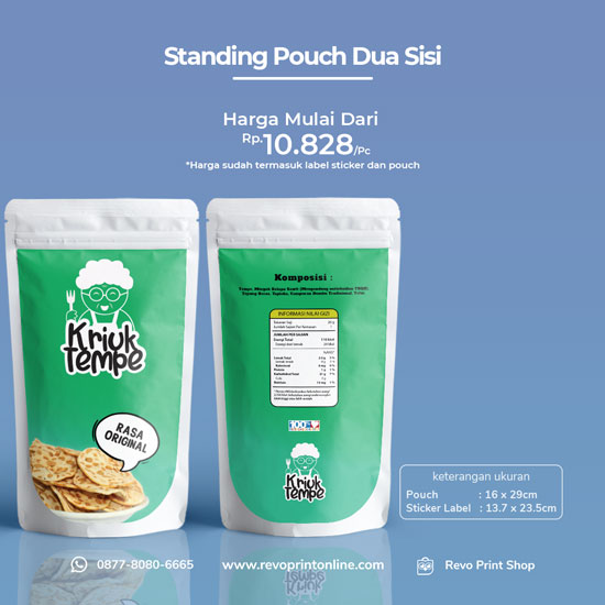 Standing Pouch Almunium Foil Dua Muka Revo Print Online