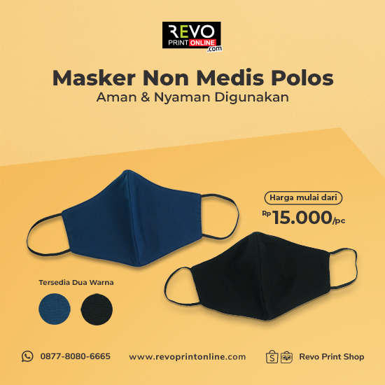 Masker Kain Non Medis | Revo Print Online