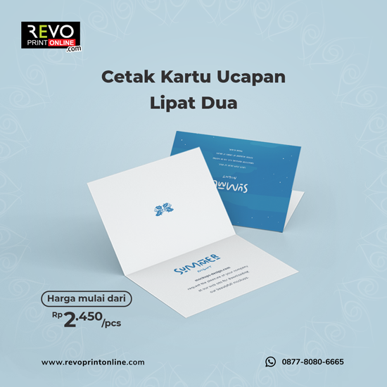 Kartu Ucapan Lipat 2 Cetak BolakBalik Revo Print Online