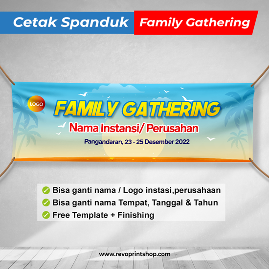 Spanduk Family Gathering | Bahan Flexi