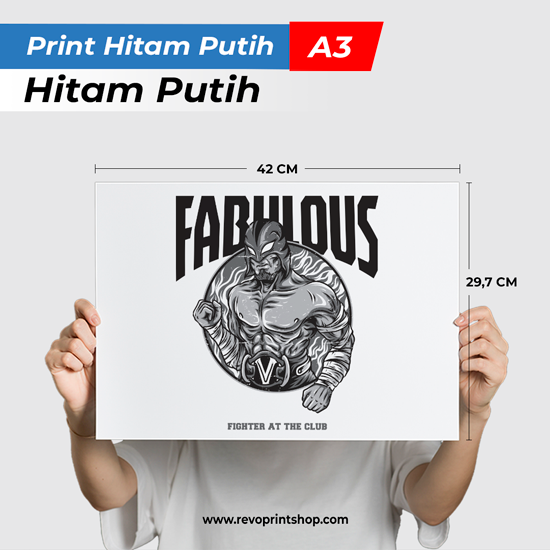 Print Hitam Putih Perlembar A3