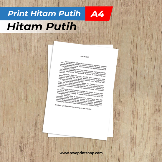 Dokumen Hitam Putih A4 HVS