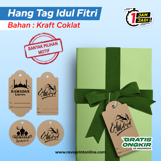 Hang Tag Idul Fitri - Kraft coklat