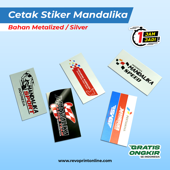 Cetak Stiker Mandalika Silver