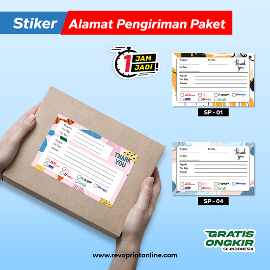 Cetak Stiker Alamat Pengiriman Paket