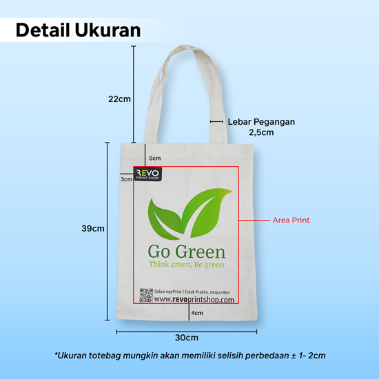 Tote Bag Kain Blacu Goodie Bag Kain Revo Print Online