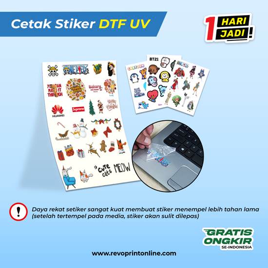 Stiker DTF UV | Stiker Timbul