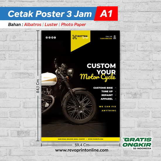 Cetak Poster A1 (3 Jam)