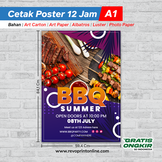 Cetak Poster A1 (12 Jam)