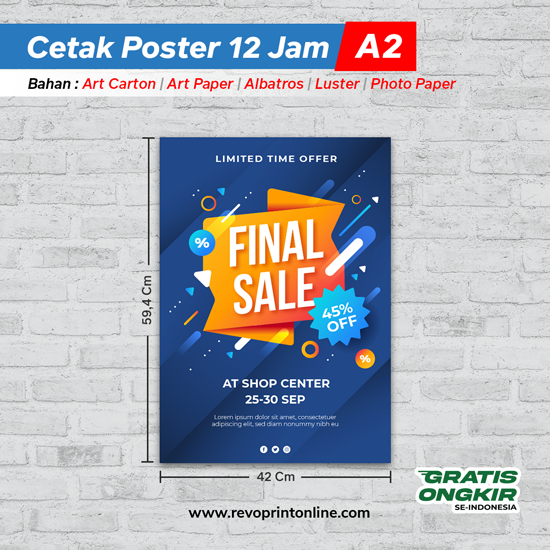 Cetak Poster A2 (12 Jam)