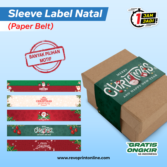 Cetak Sleeve/Paper Belt Natal