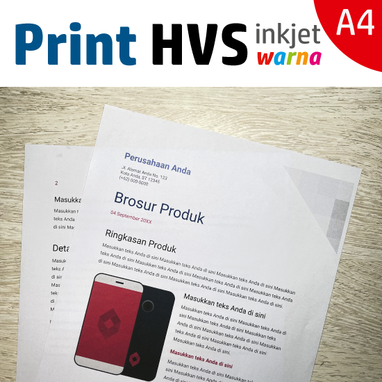 Print warna Inkjet a4