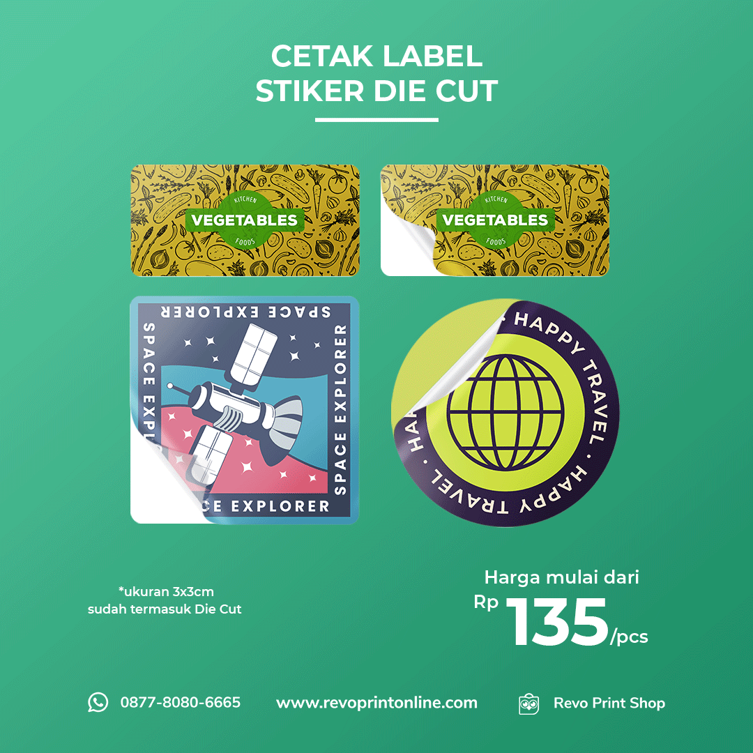 Cetak Stiker Die Cut ( vinyl )