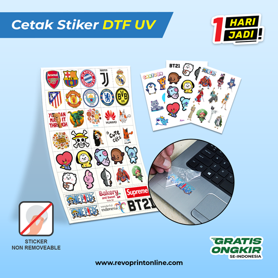 Stiker DTF UV | Stiker Timbul