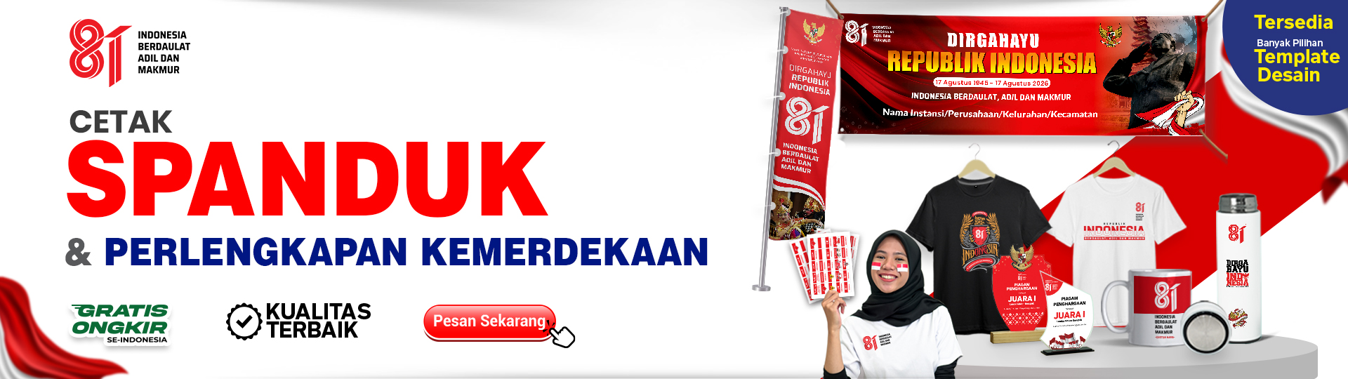 Spanduk Kemerdekaan HUT RI 81