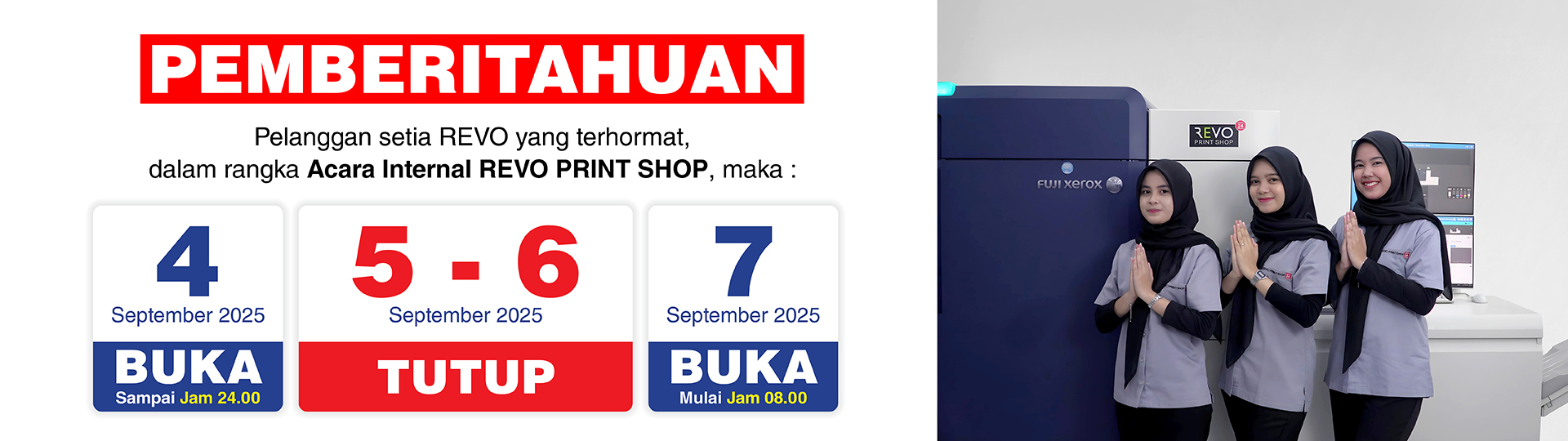 Tutup acara internal